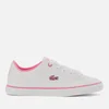 Lacoste Kids' Lerond Low Top Trainers - White/Pink - Image 1