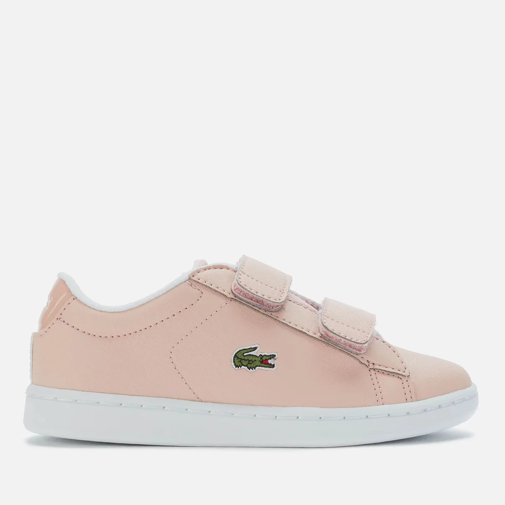 Lacoste Kids' Carnaby Evo Strap 120 Trainers - Natural/White Image 1
