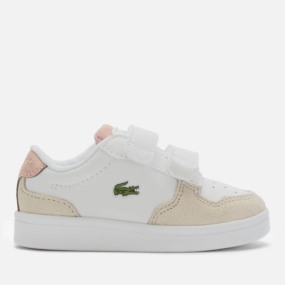 Lacoste Toddler's Masters Cup 120 Velcro Trainers - White/Natural Image 1