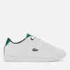 Lacoste Kids' Carnaby Evo 120 Low Top Trainers - White/Green - Image 1