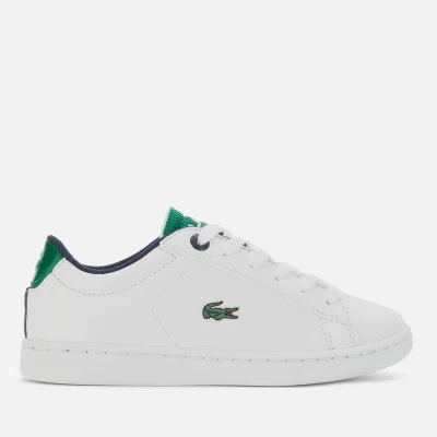 Lacoste Kids' Carnaby Evo 120 Low Top Trainers - White/Green