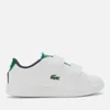Lacoste Toddler's Carnaby Evo 120 Velcro Low Top Trainers - White/Green - Image 1