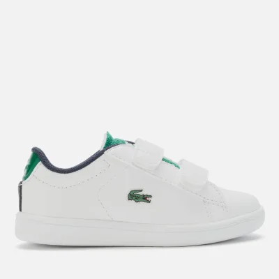 Lacoste Toddler's Carnaby Evo 120 Velcro Low Top Trainers - White/Green