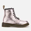 Dr. Martens Kids' 1460 J Crinkle Metallic Lace Up Boots - Pink Salt - Image 1