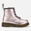 Dr. Martens Toddlers' 1460 T Crinkle Metallic Lace Up Boots - Pink Salt - Image 1