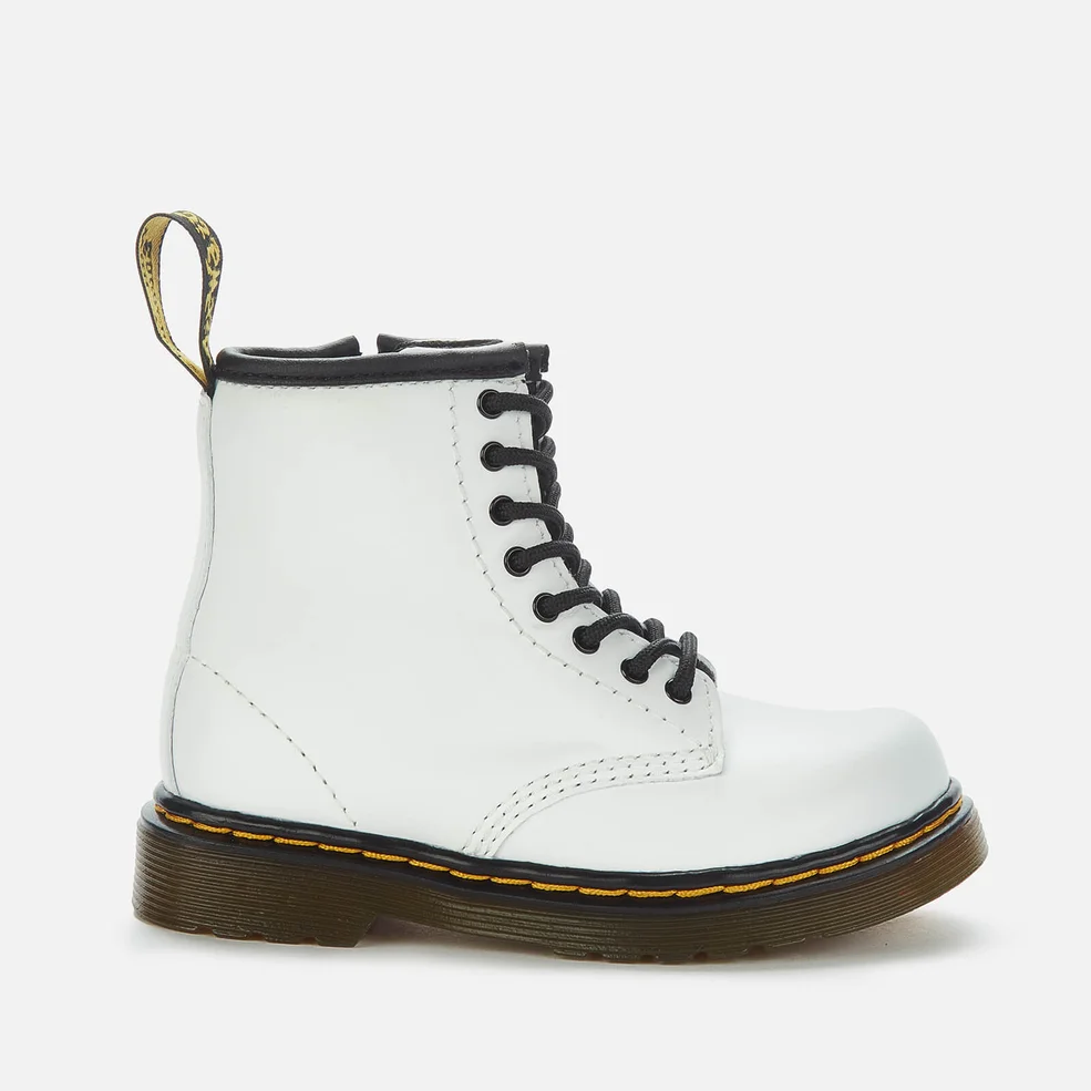 Dr. Martens Toddlers' 1460 T Lace Up Boots - White Rosario Image 1