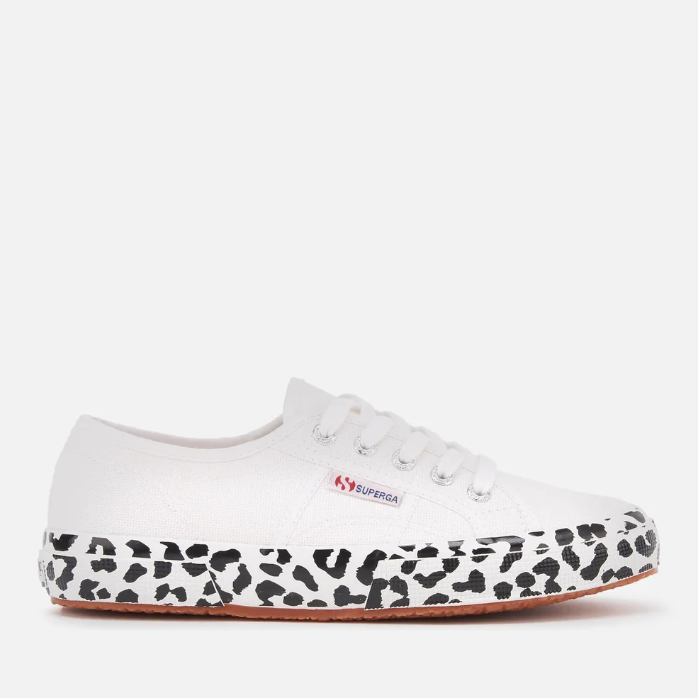 Superga Women's 2750 Cotw Printed Foxing Trainers - White Leopard Image 1