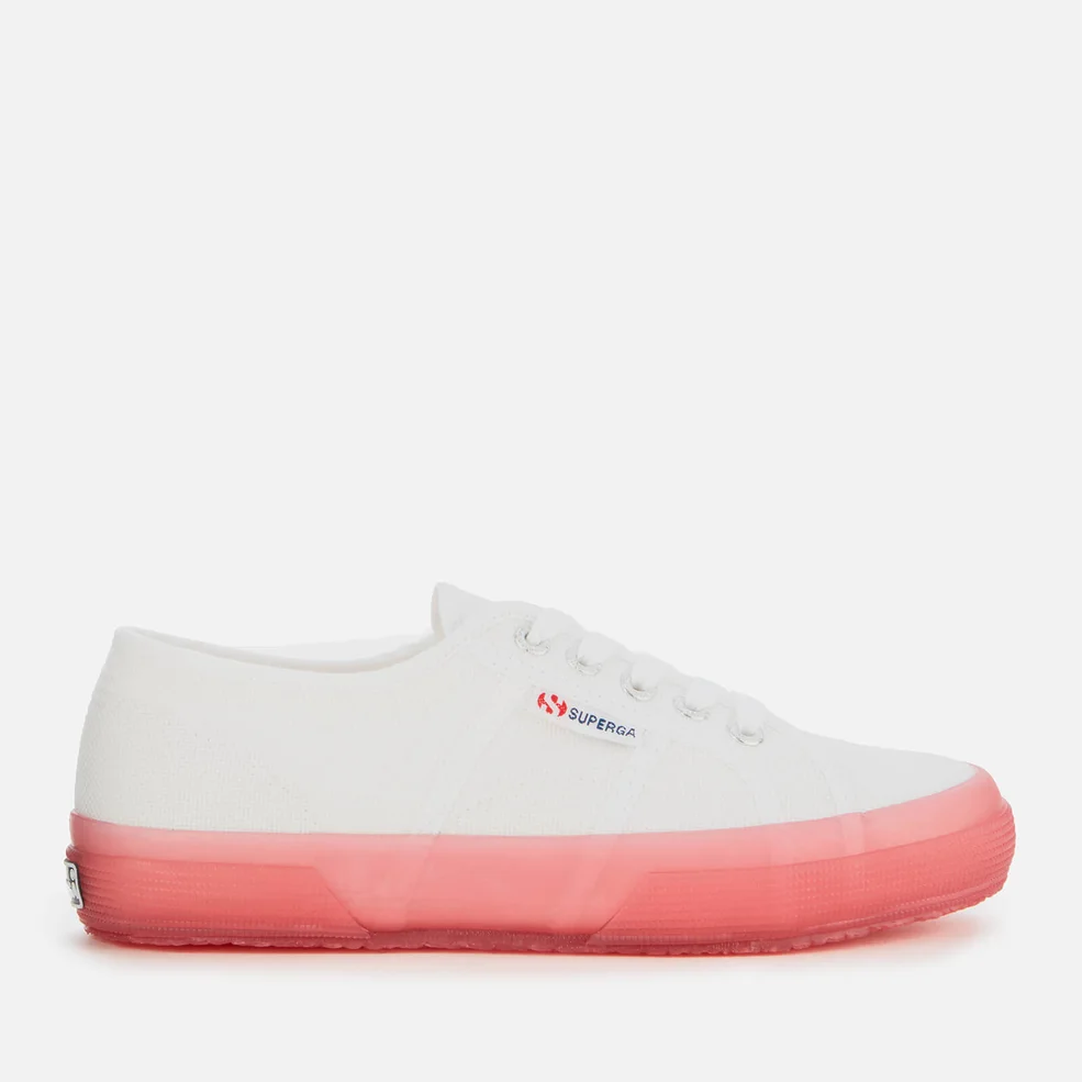 Superga Women's 2750-Cotutransparentsole Trainers - White/Pink Image 1
