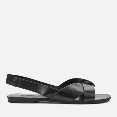 Vagabond Women's Tia Leather Flat Sandals - Black