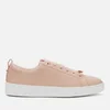 Ted Baker Women's Tedah Branded Leather Trainers - Pink - Image 1