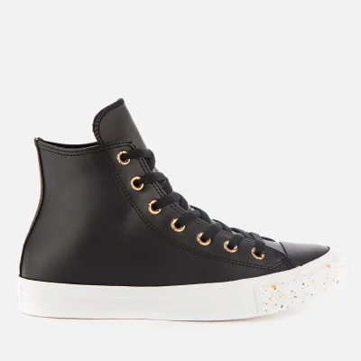 Converse Women's Chuck Taylor All Star Speckled Hi-Top Trainers - Black/Gold/White