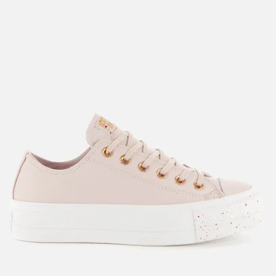 Converse Women's Chuck Taylor All Star Lift Speckled Ox Trainers - Platinum Violet/Rose Maroon