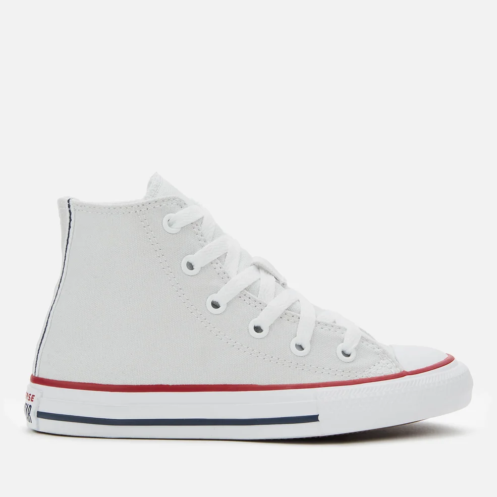 Converse Kids' Chuck Taylor All Star Twisted Varsity Hi-Top Trainers - Photon Dust/Garnet/White Image 1