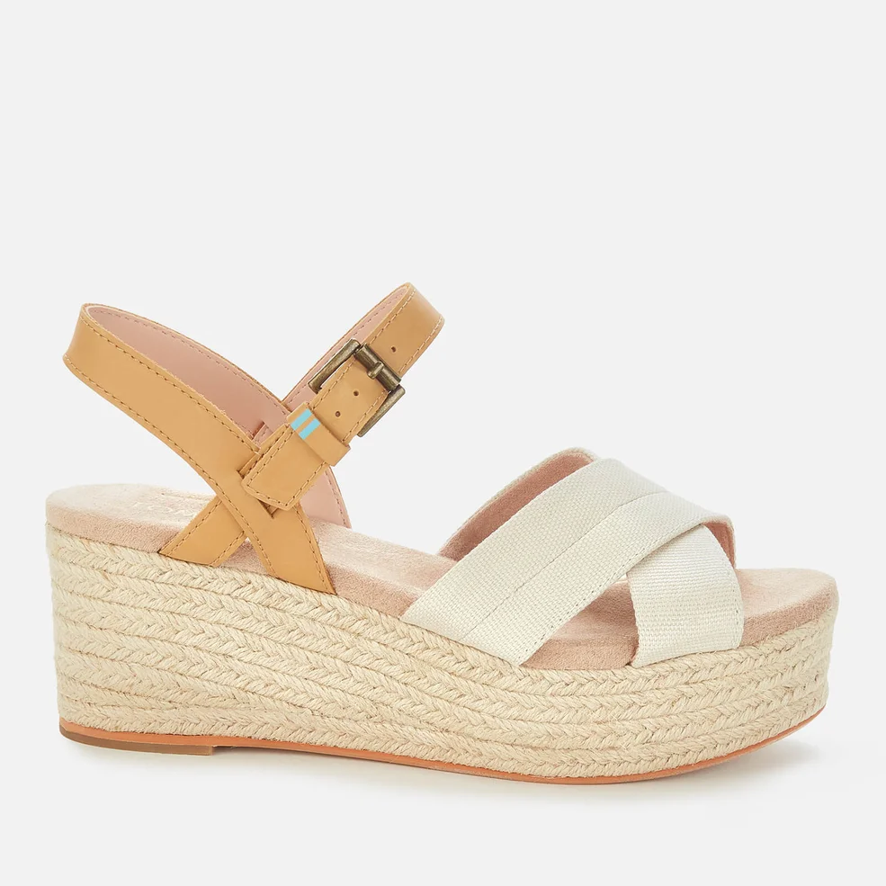 TOMS Women's Shimmer Willow Wedges - Natural Image 1