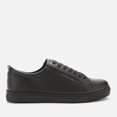 Superdry Men's Truman Leather Low Top Trainers - Black