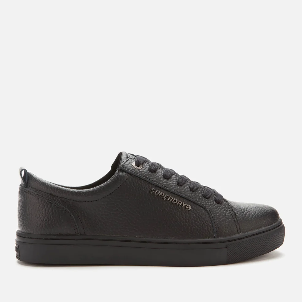 Superdry Men's Truman Leather Low Top Trainers - Black Image 1