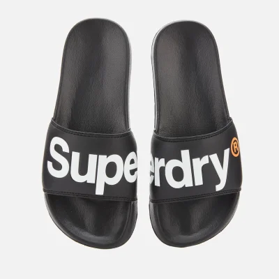 Superdry Men's Classic Pool Slide Sandals - Black