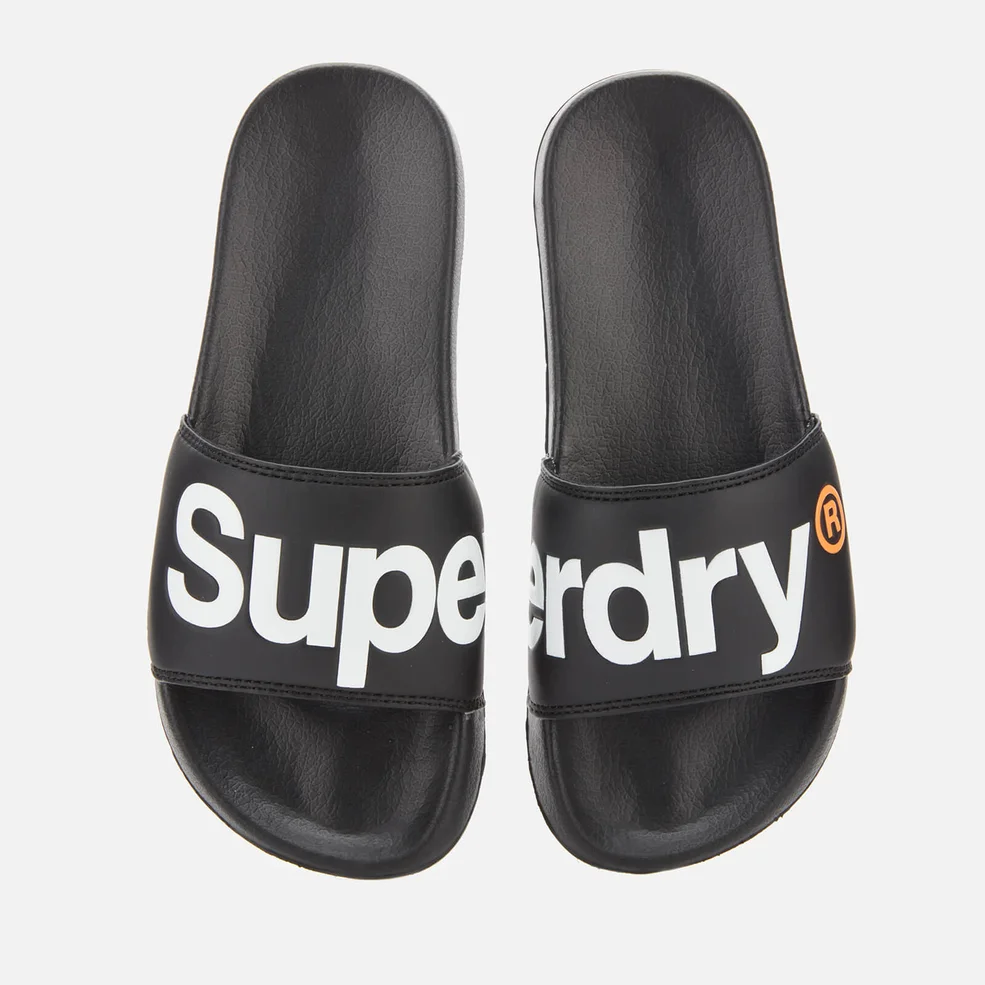Superdry Men's Classic Pool Slide Sandals - Black Image 1