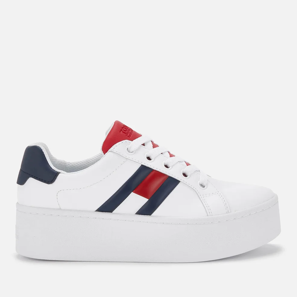 Tommy Jeans Women's Flatform Trainers - Red White Blue Image 1