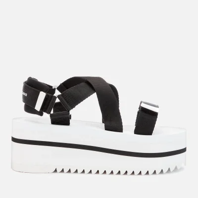 Tommy Jeans Women's Pop Color Flatform Sandals - Black/White