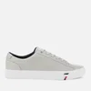 Tommy Hilfiger Men's Corporate Leather Trainers - Antique Silver - Image 1