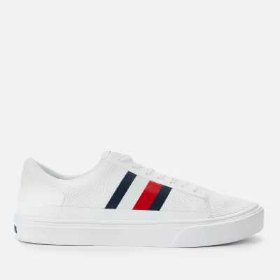 Tommy Hilfiger Men's Lightweight Stripes Knit Trainers - White