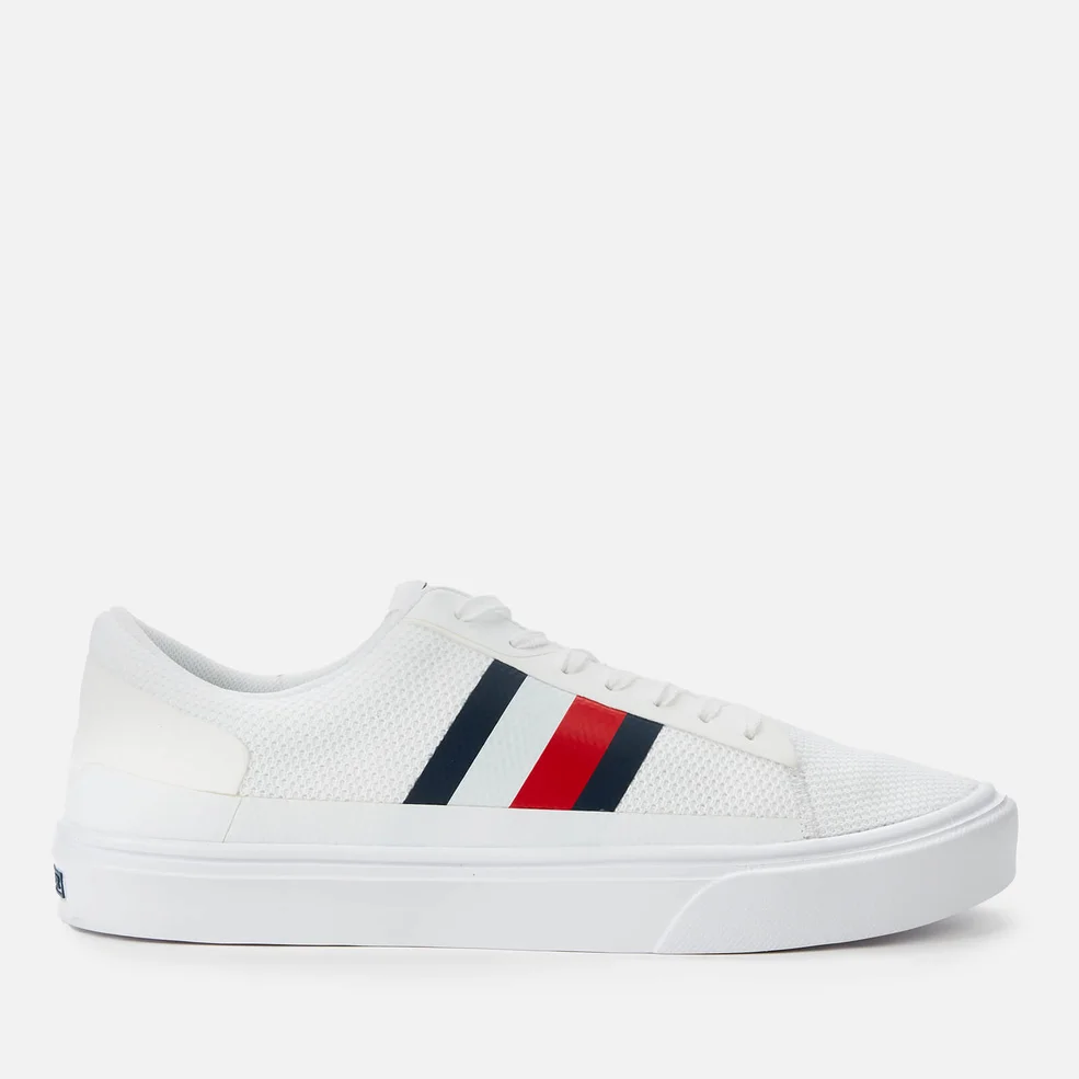Tommy Hilfiger Men's Lightweight Stripes Knit Trainers - White Image 1