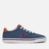 Polo Ralph Lauren Men's Hanford Washed Twill Low Top Trainers - Newport Navy/Red PP - Image 1
