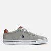 Polo Ralph Lauren Men's Hanford Washed Twill Low Top Trainers - Soft Grey/Navy PP - Image 1