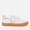 Veja Kid's V10 Lace Leather Trainers - White/natural/Gum Sole - Image 1
