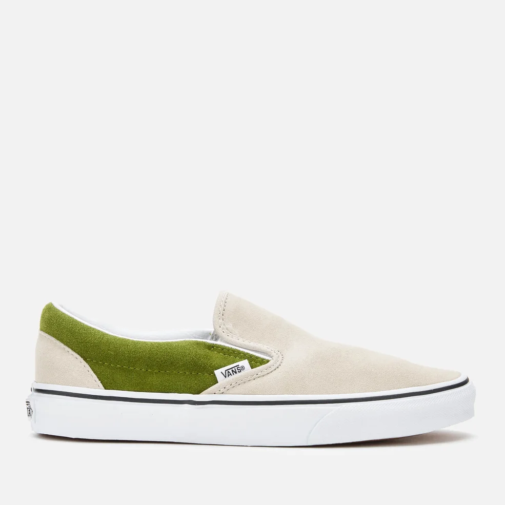 Vans Men's Suede Classic Slip-On Trainers - Rainy Day/Calla Green Image 1
