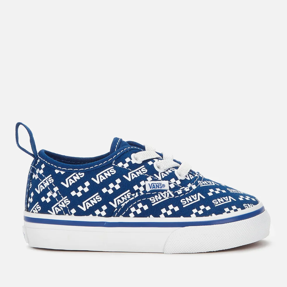 Vans Toddler's Logo Repeat Elastic Lace Trainers - Blue/True White Image 1