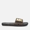 MICHAEL MICHAEL KORS Women's MK Slide Sandals - Black - Image 1