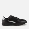 BOSS Business Men's Cosmopool Tenn Leather/Knit Trainers - Black - Image 1