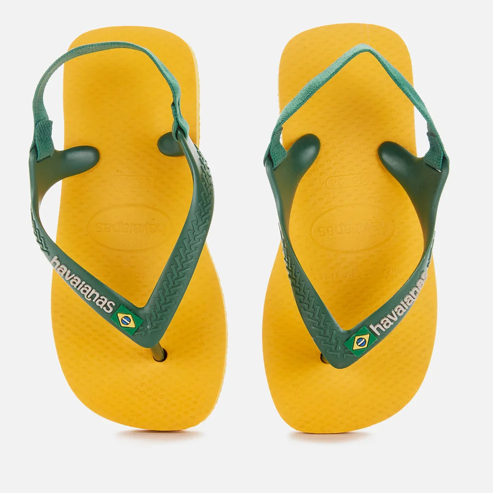 Havaianas Toddlers' Brasil Logo II Flip Flops - Banana Yellow Image 1