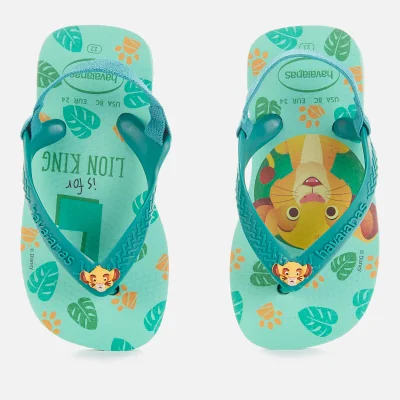 Havaianas Toddlers' Disney Classics II - Simba Flip Flops - Green Dew