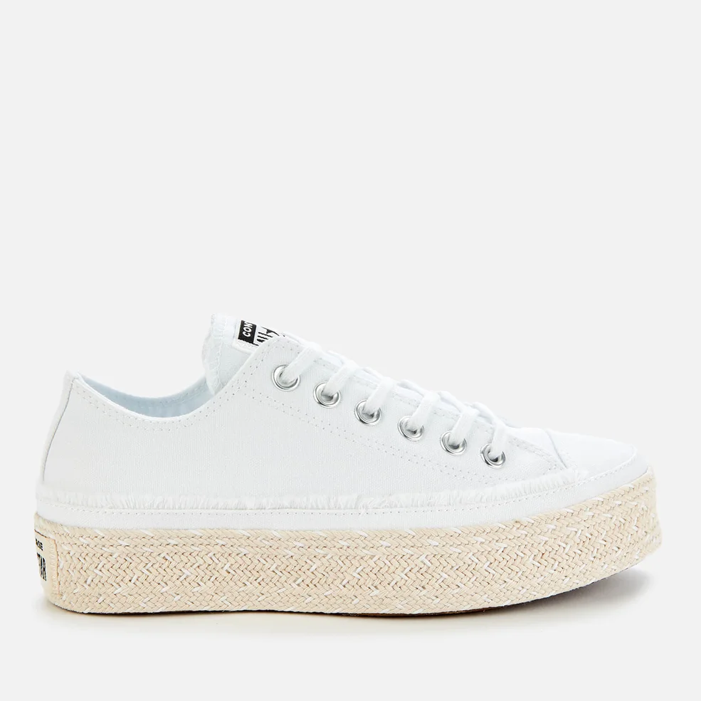 Converse Women's Chuck Taylor All Star Espadrille Ox Trainers - White/Black/Natural Image 1