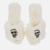 Karl Lagerfeld Women's Salotto II Ikonic Slip-On Slippers - Off White Wool - Image 1