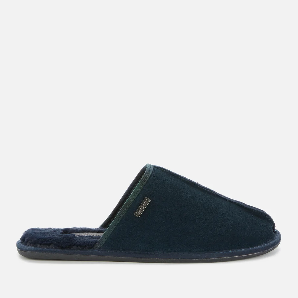 Barbour Men's Malone Suede Slippers - Navy Suede Image 1