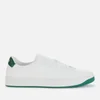 KENZO Men's Logo Leather Low Top Trainers - White/Green - Image 1
