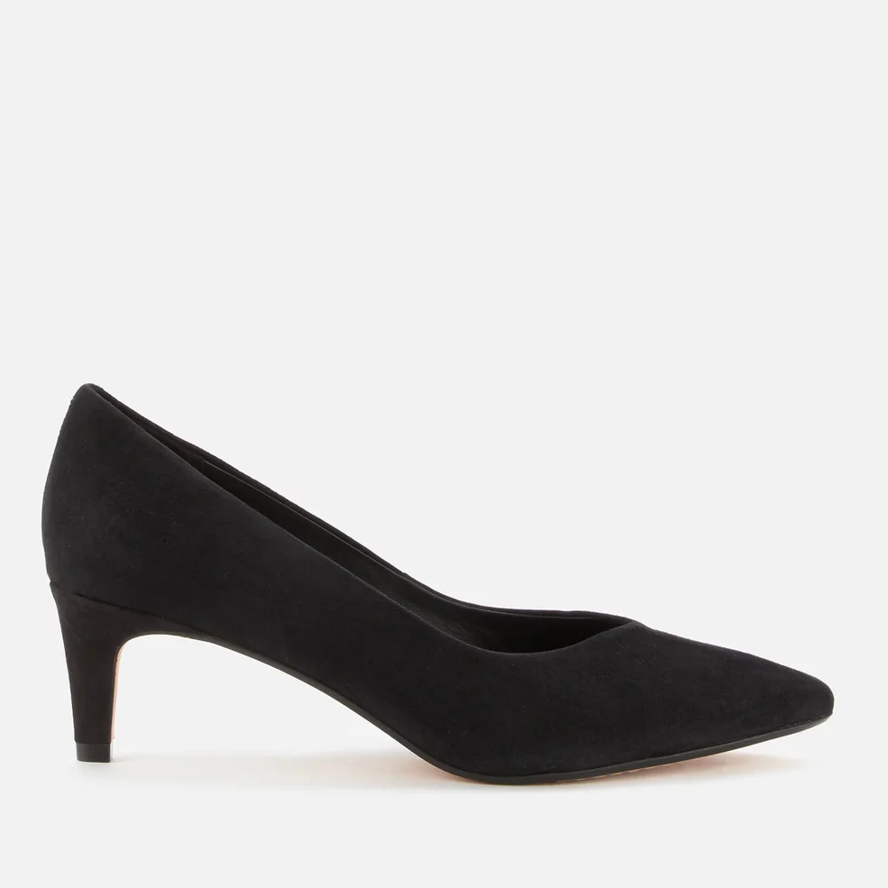 Clarks Women's Laina55 Court2 Suede Court Shoes - Black Image 1