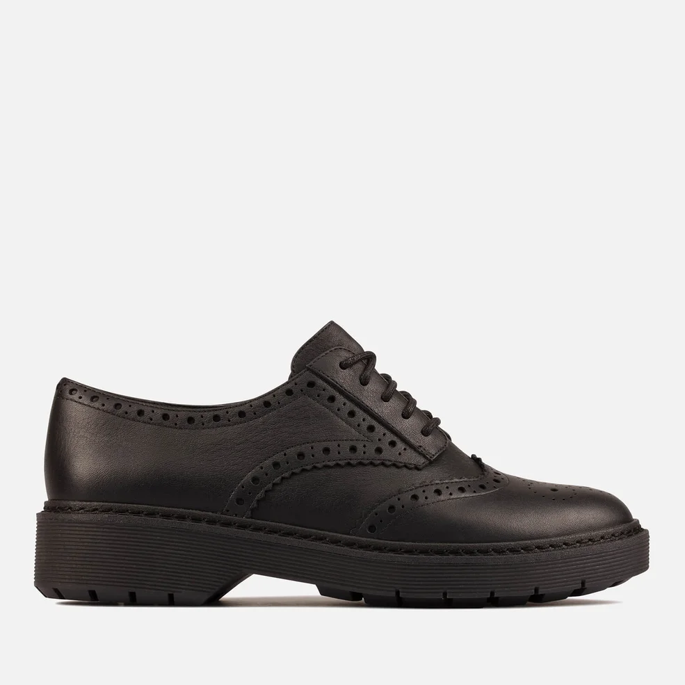 Clarks Women's Witcombe Echo Leather Brogues - Black Image 1