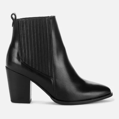 Clarks Women's West Lo Leather Heeled Ankle Boots - Black