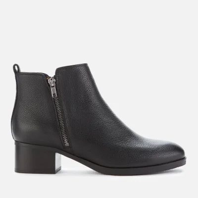 Clarks Women's Mila Sky Leather Heeled Ankle Boots - Black