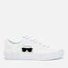 KARL LAGERFELD Women's Kampus II Canvas Low Top Trainers - White - Image 1