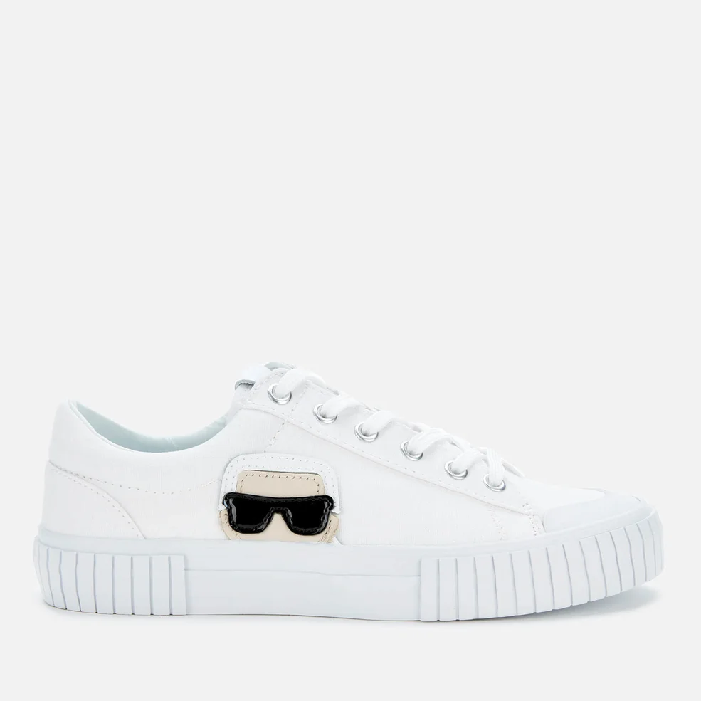 KARL LAGERFELD Women's Kampus II Canvas Low Top Trainers - White Image 1