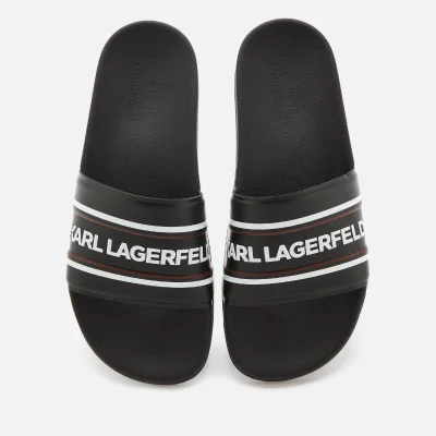 KARL LAGERFELD Men's Kondo Contrast Slide Sandals - Black