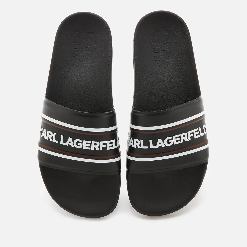KARL LAGERFELD Men's Kondo Contrast Slide Sandals - Black Image 1
