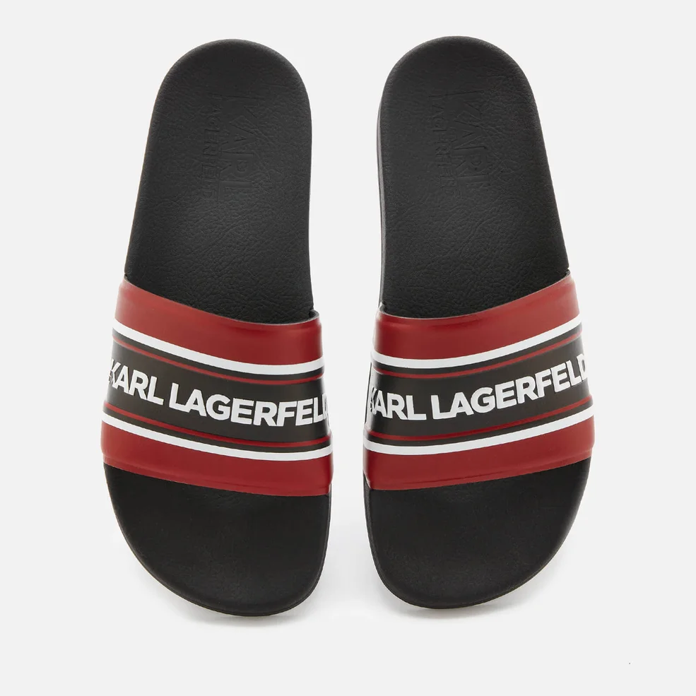 KARL LAGERFELD Men's Kondo Contrast Slide Sandals - Red Image 1