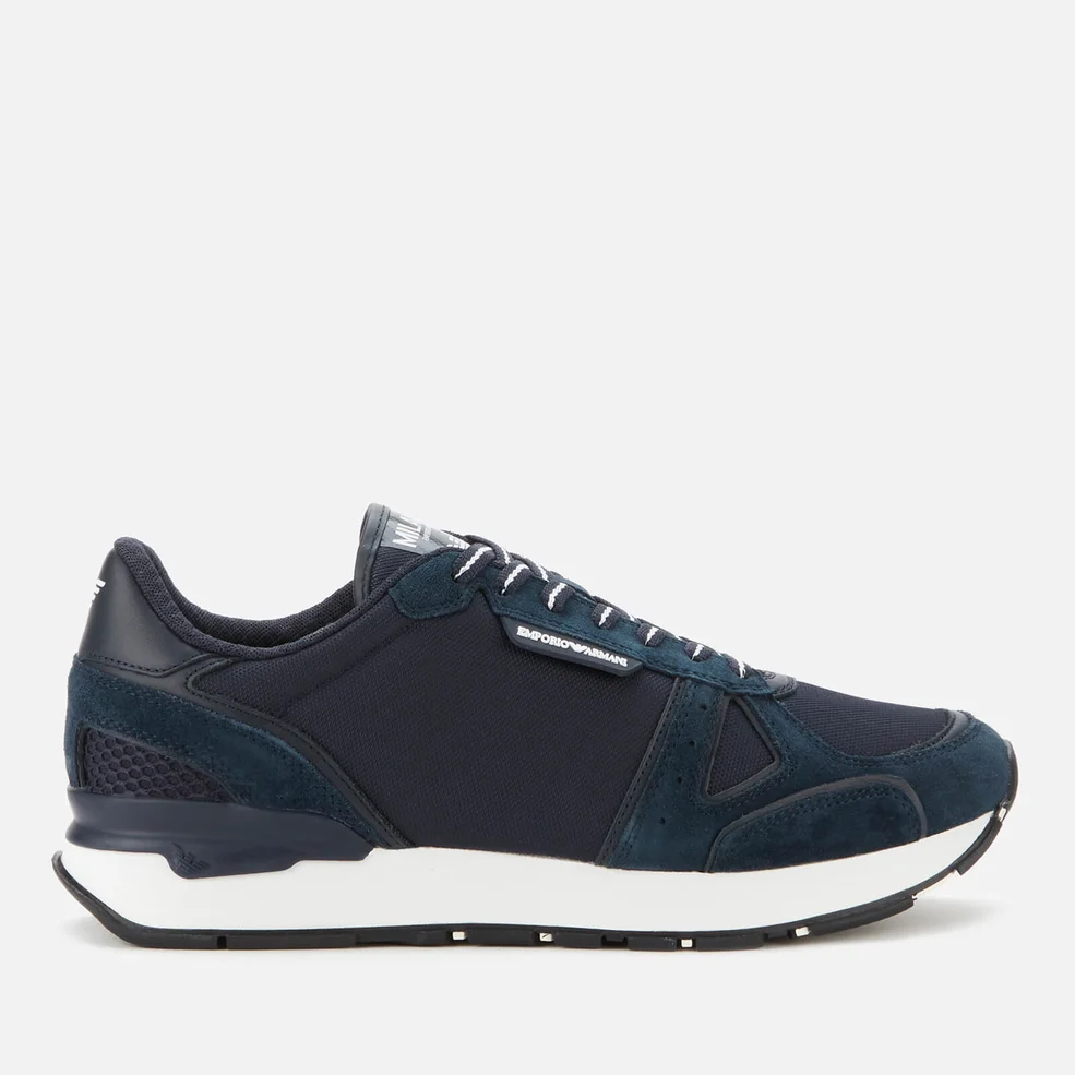 Emporio Armani Men's Running Style Trainers - Navy Image 1